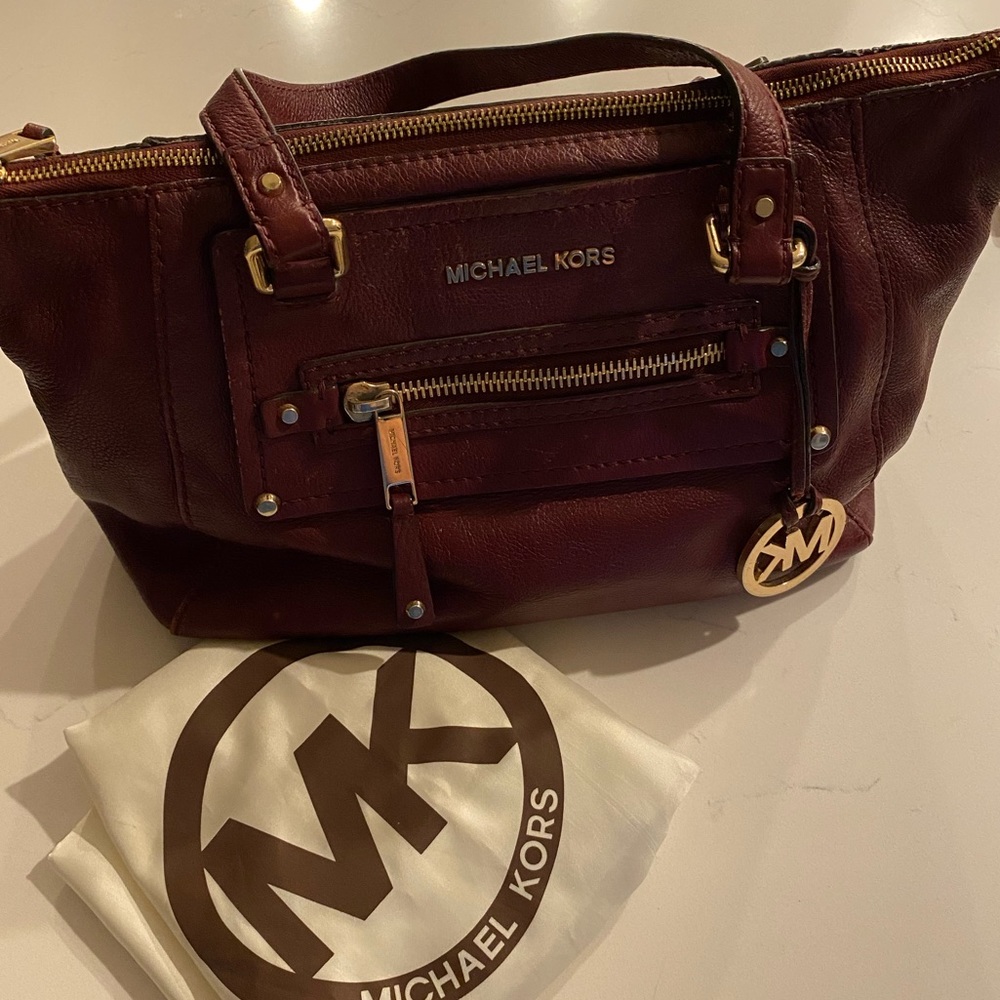 Maroon Michael Kors Bag